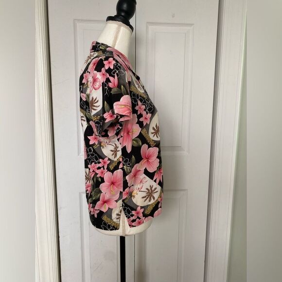 80s/ 90s Caribbean Joe Hawaiian Shirt with Coconut Buttons - Picture 6 of 10